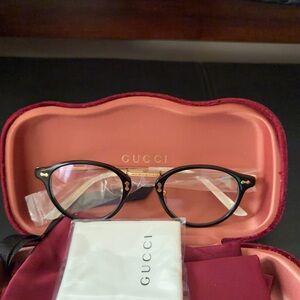 Gucci Titanium eyeglasses frame GG0229S 001 Black Gold 46-23-145
